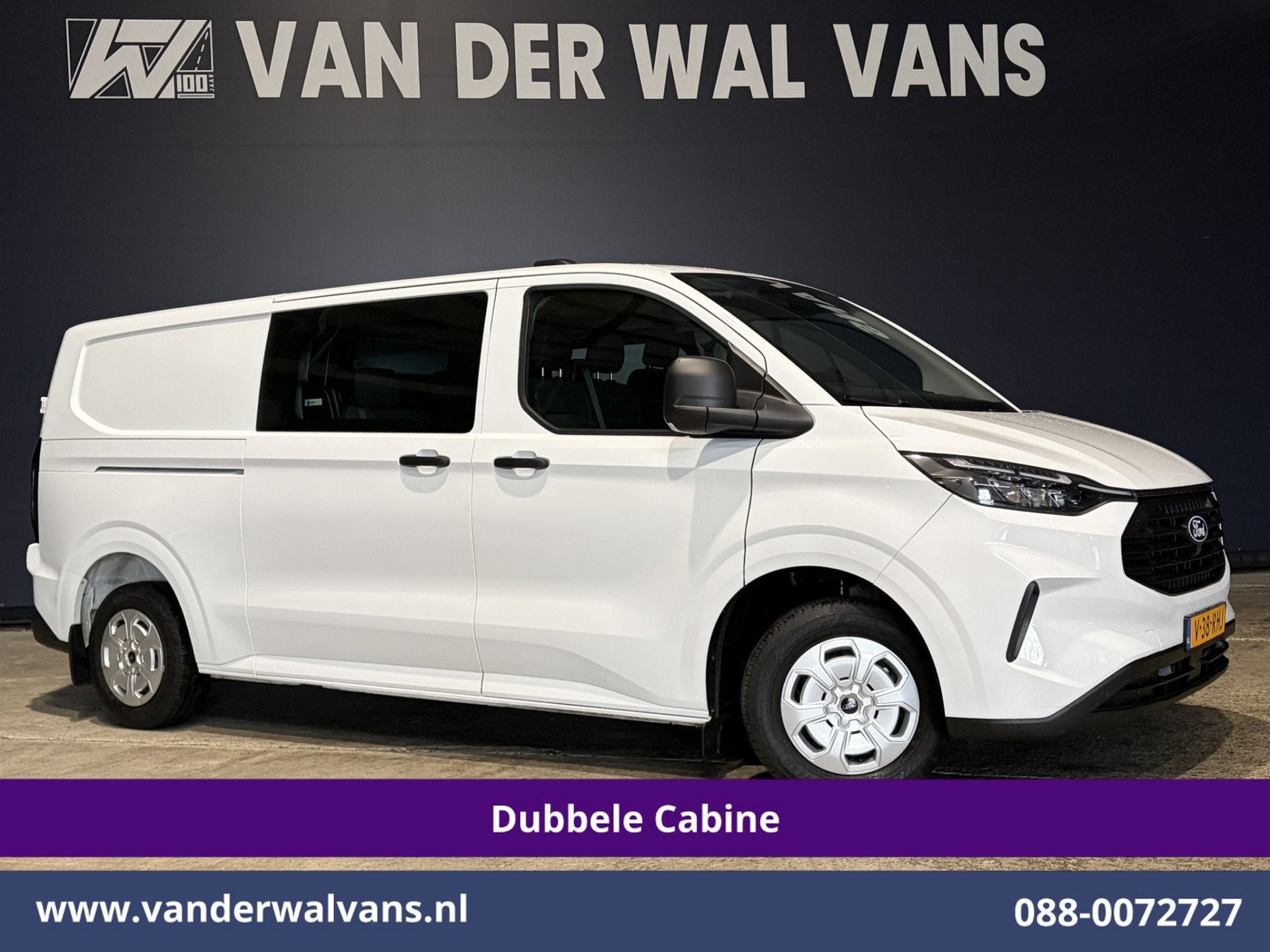 Ford Transit Custom 2.0 TDCI L2H1 Dubbele Cabine Euro6 Airco, Auto's, Voorwielaandrijving, Dealer onderhouden, 4 cilinders, 2000 kg