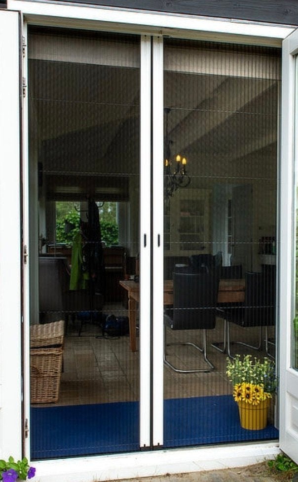Dubbele plisse deur 2 stuks 2,65 mtr (h) x 2,00 mtr (b)., Ophalen, Kunststof, Hordeur, Nieuw