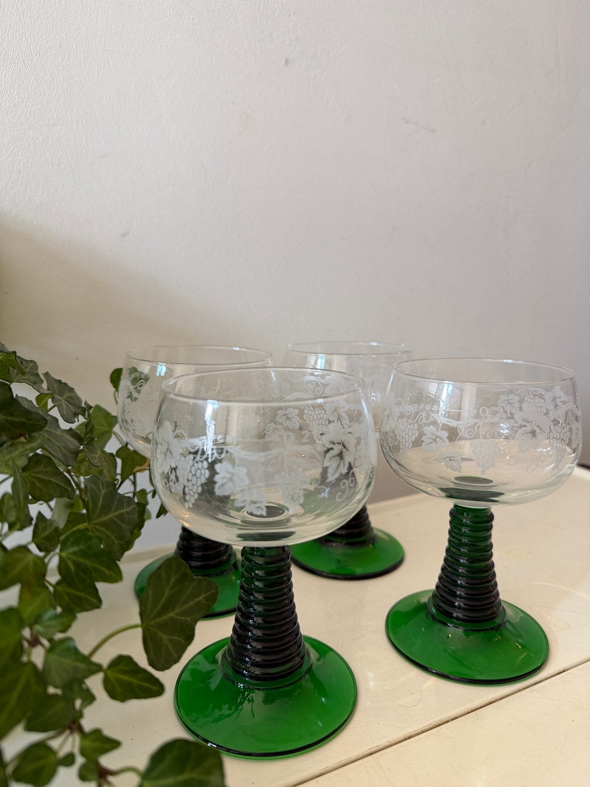 Set van 4 roemerglazen, Ophalen of Verzenden
