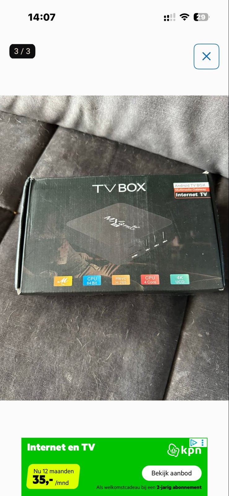 MXQ Pro 4K Android TV Box - Nieuw in doos, Ophalen of Verzenden, Nieuw, HDMI, Zonder harde schijf