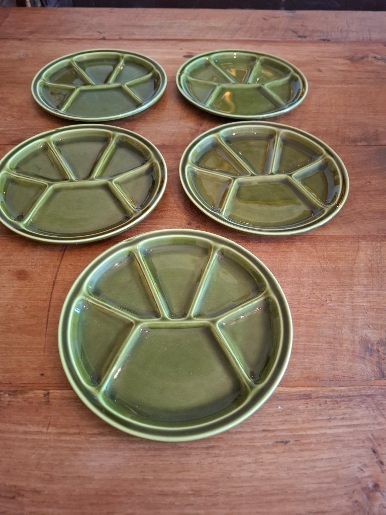 Fondue borden merk GIEN vintage, Ophalen of Verzenden, Zo goed als nieuw, Bord(en), Overige stijlen