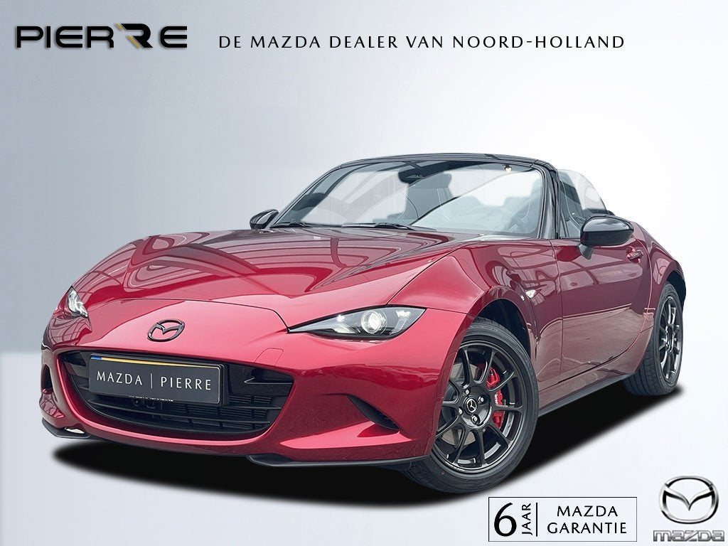 Mazda MX-5 1.5 SkyActiv-G 132 Homura | RECARO STOELEN | NAVI, Auto's, Achterwielaandrijving, Zwart, 4 cilinders, Cabriolet