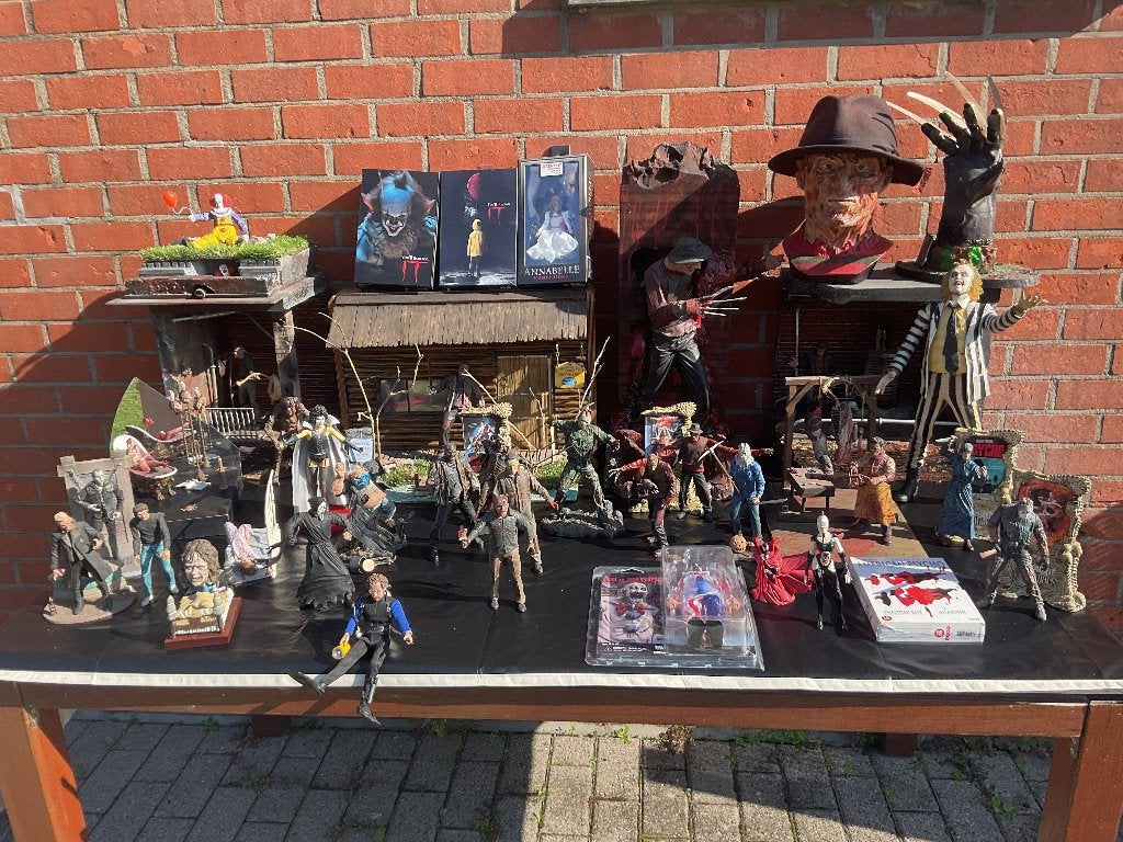 Horror film figuren/diorama/ halloween, Ophalen of Verzenden, Zo goed als nieuw, Actiefiguur of Pop