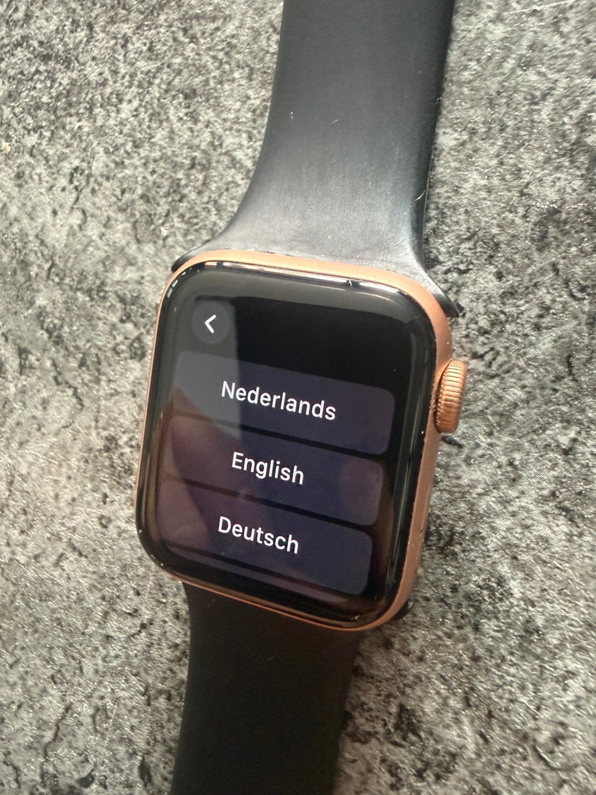 Apple Watch Series 4 GPS 44mm Roségoud Zwart met lader, Hartslag, Zwart, IOS, Ophalen of Verzenden