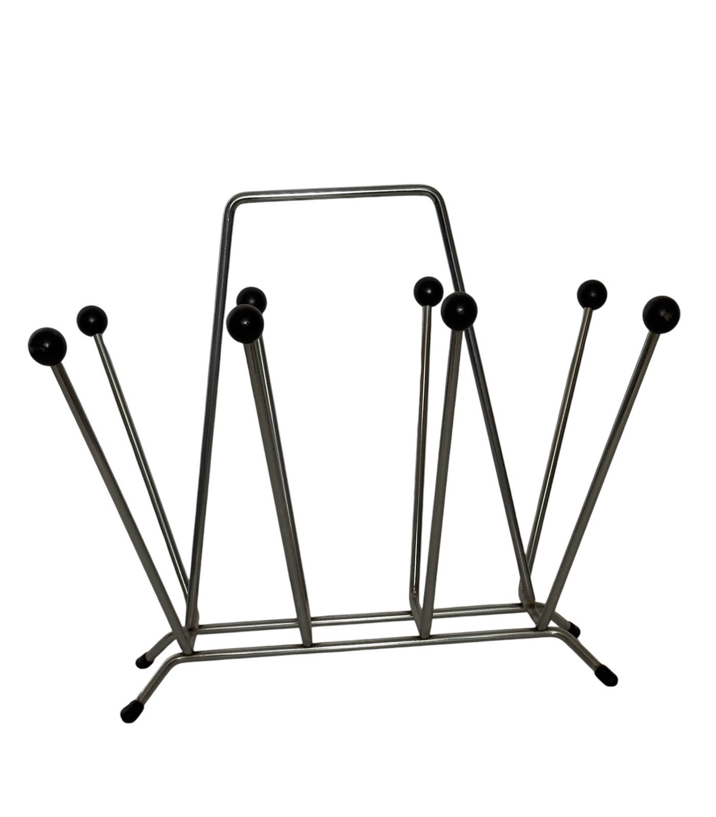 Design Krantenbak / Lectuurbak - Metaal met Zwarte Bollen, Ophalen, Meerdere vakken, Gebruikt, Metaal