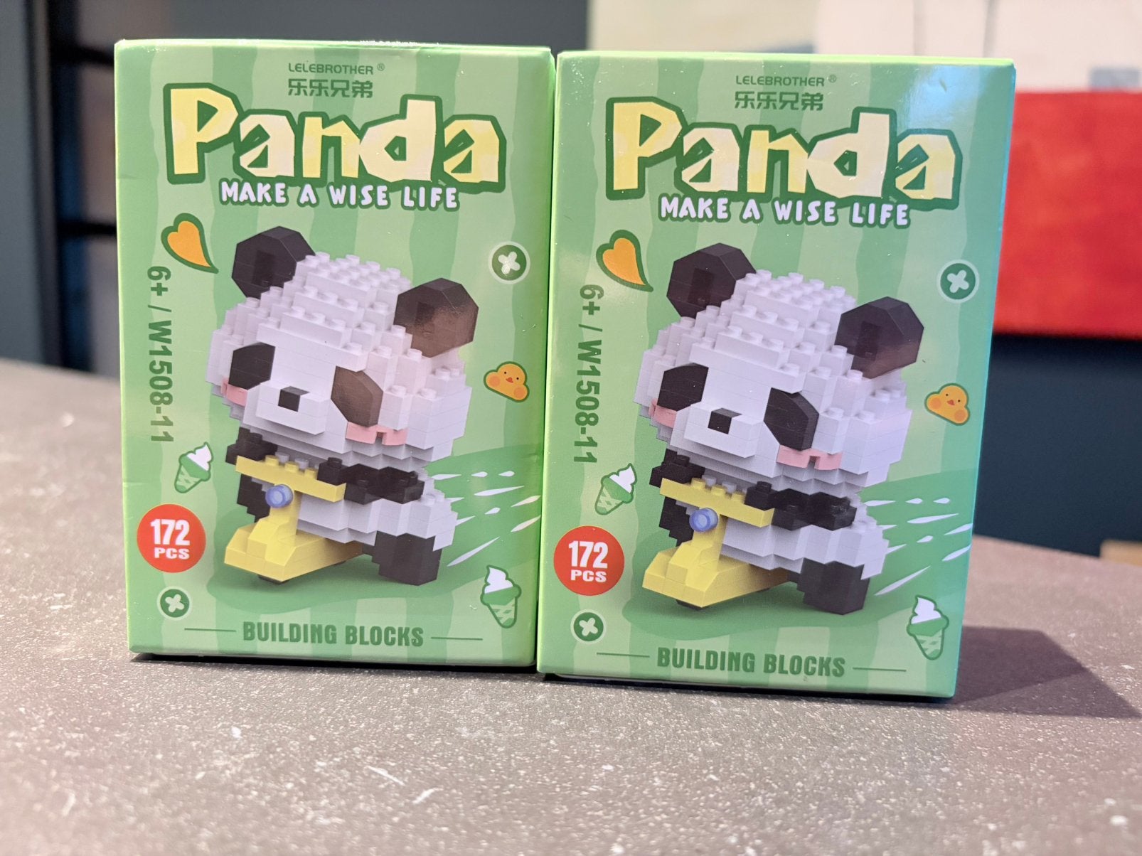 Uitdeelcadeautjes Panda mini blocks (6 jaar+) x10, Ophalen of Verzenden, Nieuw, Overige merken