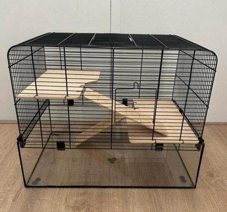 Glazen hamsterkooi met meerdere veddiepingen en accessoires, Ophalen, Gebruikt, Overige typen