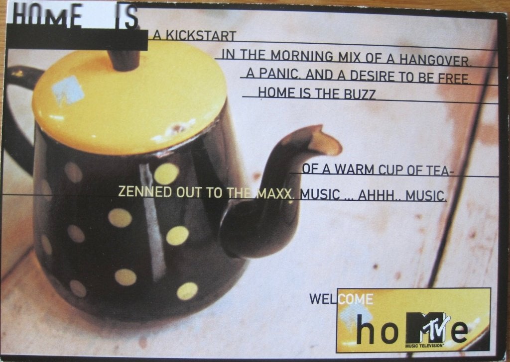 Boomerang - home is a warm cup of tea - theepot, Verzenden, 1980 tot heden, Gelopen, Overige thema's