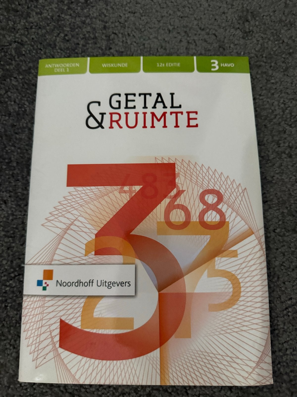 Getal & Ruimte Wiskunde Antwoordenboek Deel 1 3 HAVO, Boeken, Schoolboeken, Ophalen of Verzenden, Zo goed als nieuw, HAVO, Wiskunde A