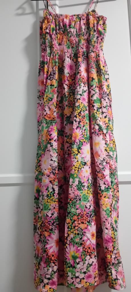 Zomerse bloemen maxi jurk met spaghettibandjes, Kleding | Dames, Jurken, Maat 38/40 (M), H&M, Ophalen of Verzenden, Zo goed als nieuw