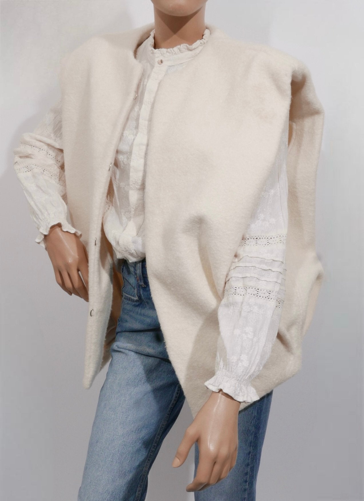 ISABEL MARANT wollen waistcoat maat 34 NIEUW, Kleding | Dames, Ophalen of Verzenden, Zo goed als nieuw, Maat 36 (S), Wit
