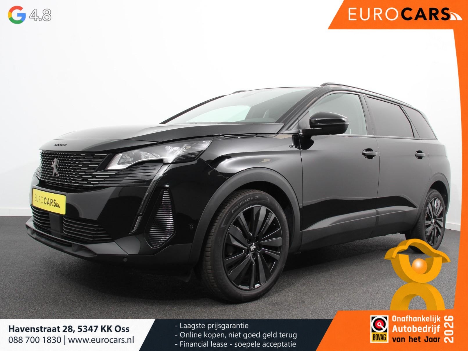 Peugeot 5008 1.2 PureTech 130pk Automaat GT Climate control, Auto's, 15 km/l, Gebruikt, 1199 cc, Zwart