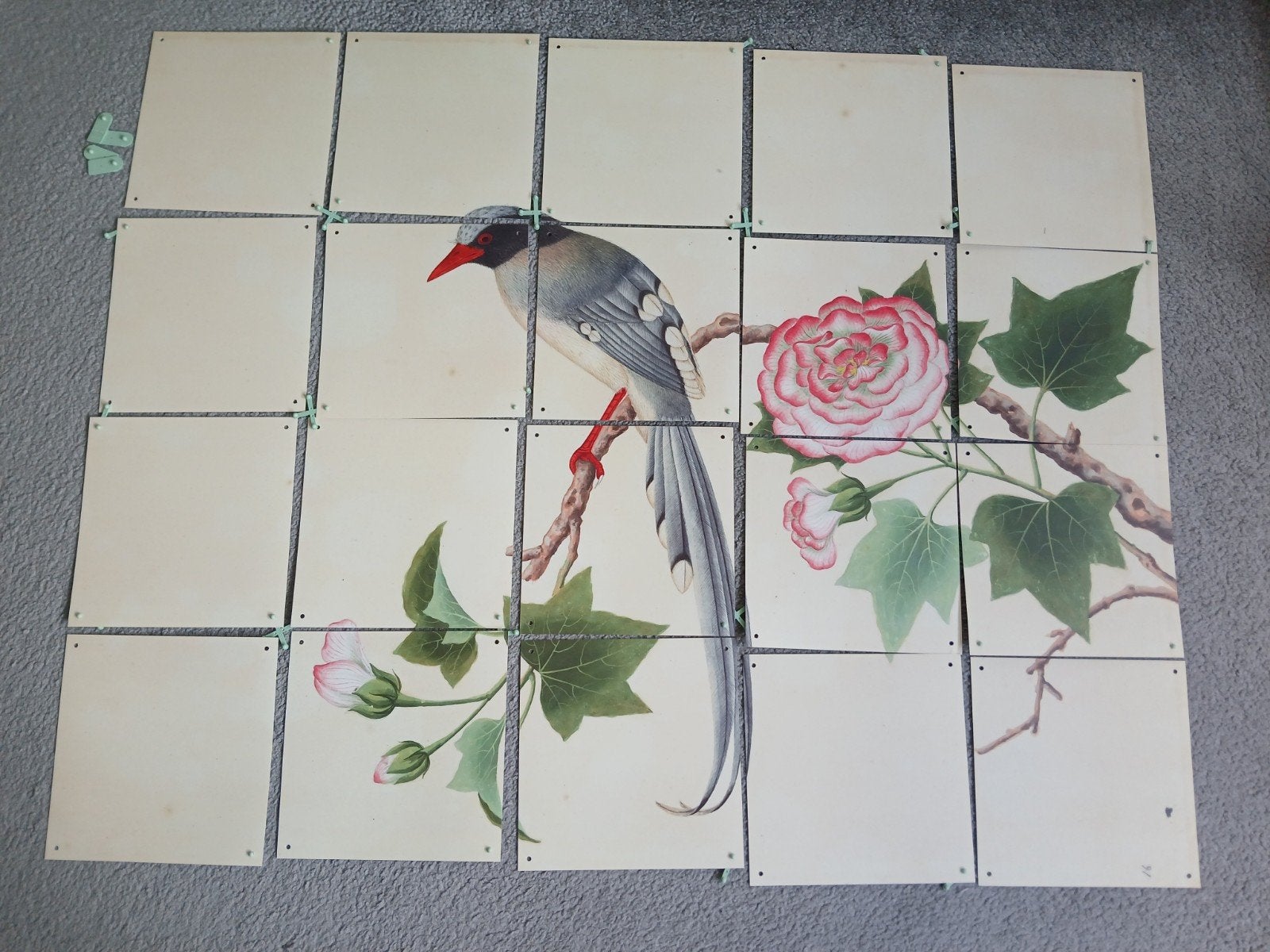 IXXI Red-billed blue Magpie 100x80, Huis en Inrichting, Woonaccessoires | Wanddecoraties, 80 cm, Ophalen of Verzenden, Zo goed als nieuw