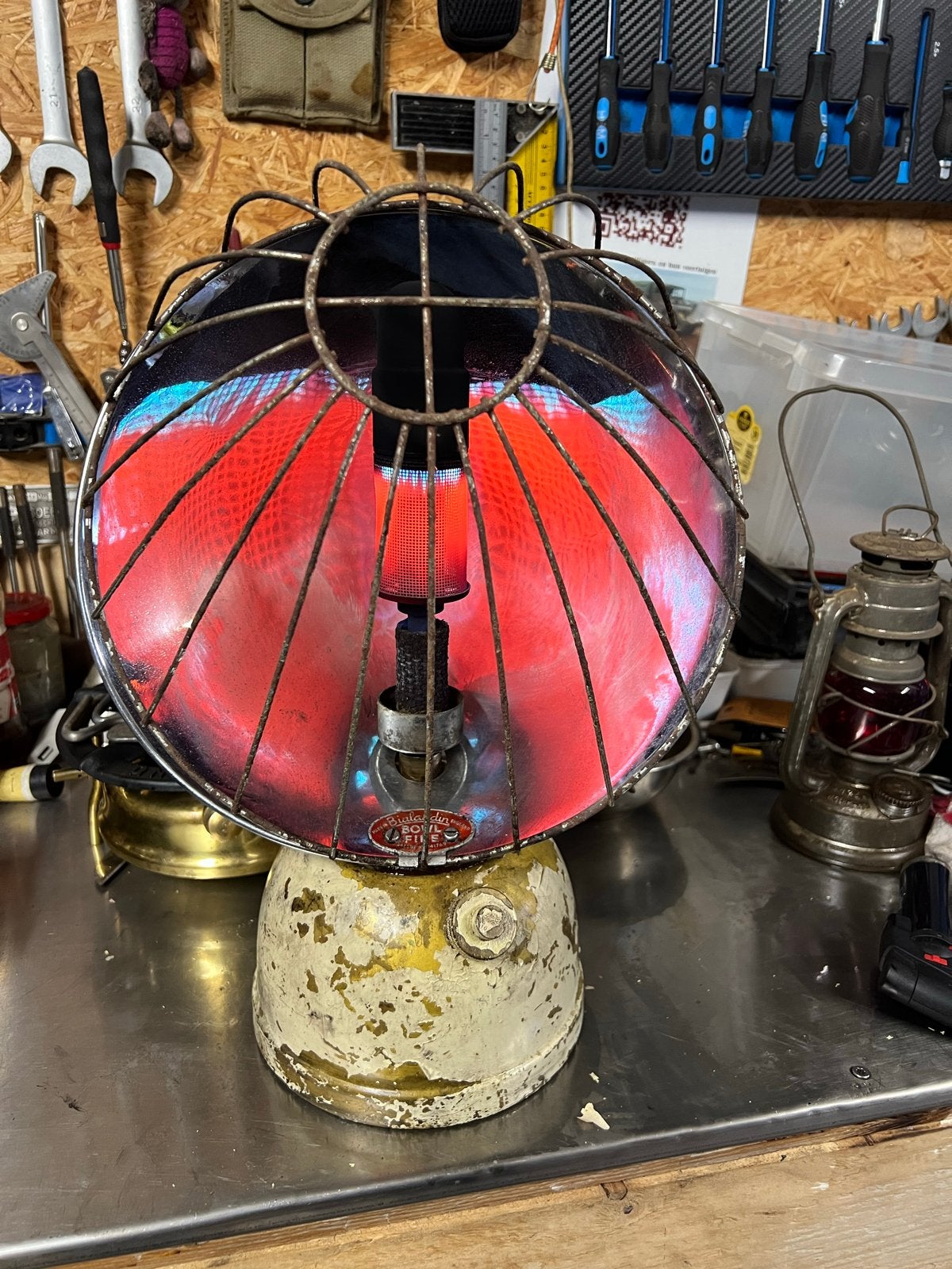 Aladdin Bowl Fire petroleum heater - werkend, Ophalen of Verzenden