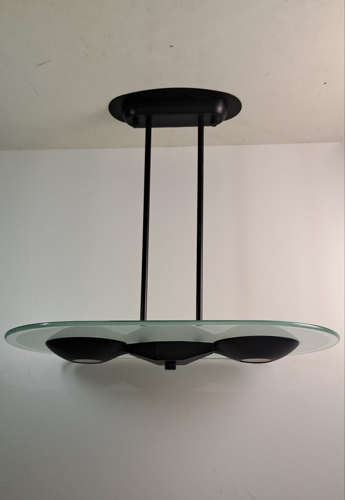 Vintage Ovalo hanglamp - Verstelbaar in hoogte, Huis en Inrichting, Lampen | Hanglampen, Gebruikt, Vintage, Overige fittingen