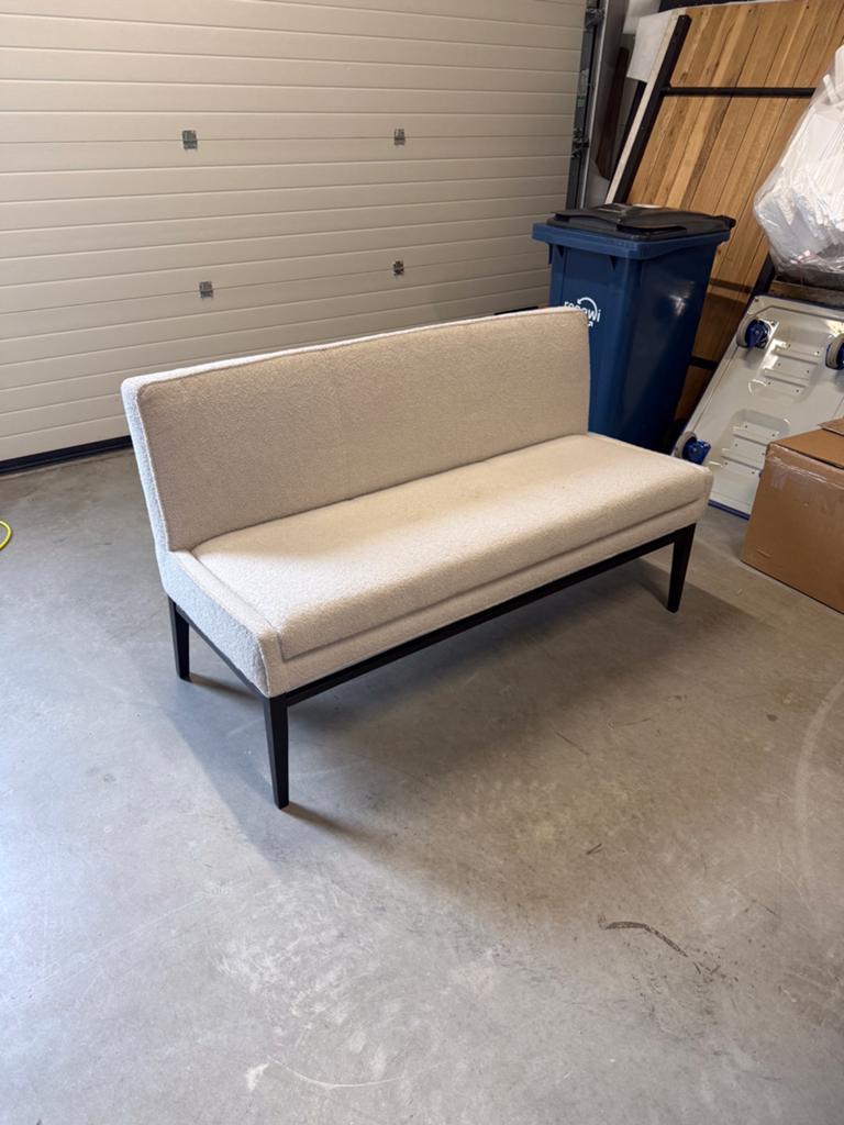 PMP furniture - Wit teddystof bankje  - 150x88x50 cm, Ophalen, Gebruikt, Minder dan 75 cm, 150 tot 200 cm