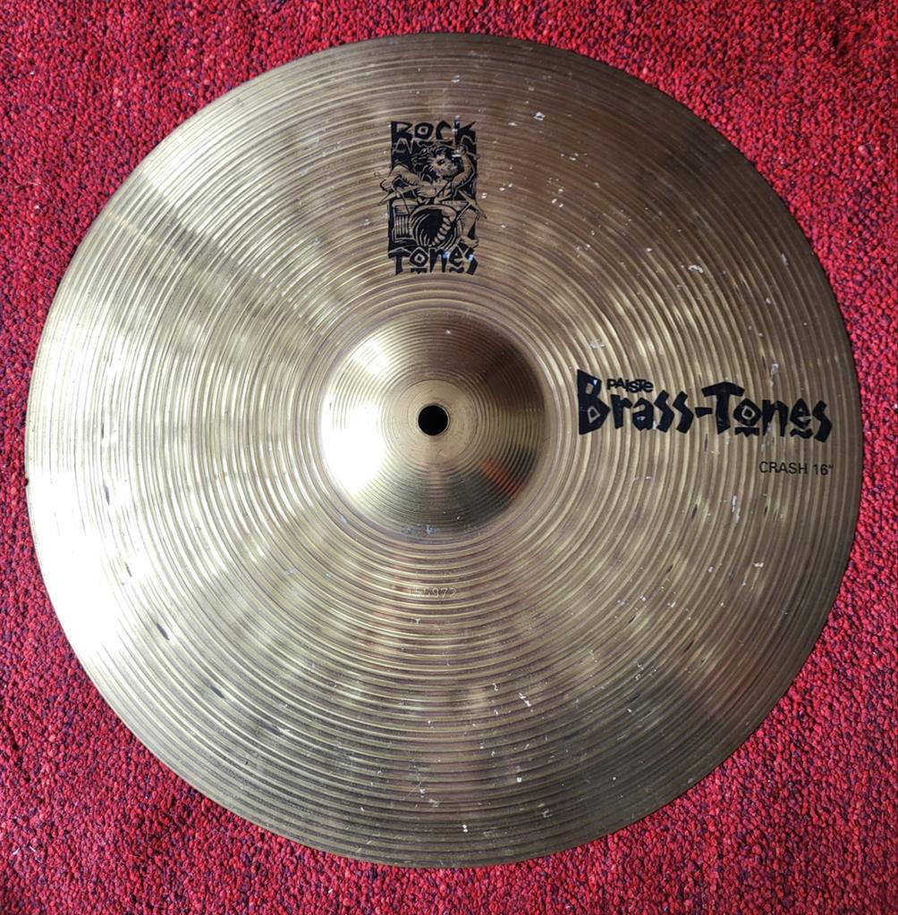 Paiste Brass-Tones 16 inch crash bekken, Ophalen of Verzenden, Gebruikt, Drums of Percussie