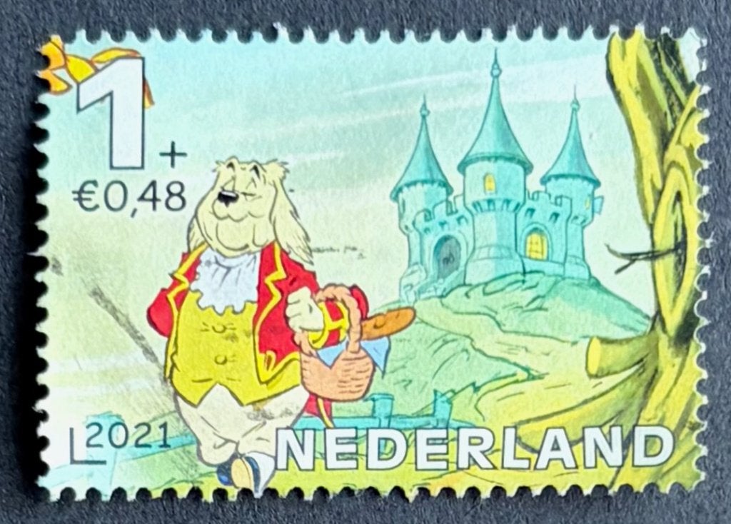 Postzegel Nederland 2021 Joost met kasteel, Ophalen of Verzenden, Na 1940, Gestempeld