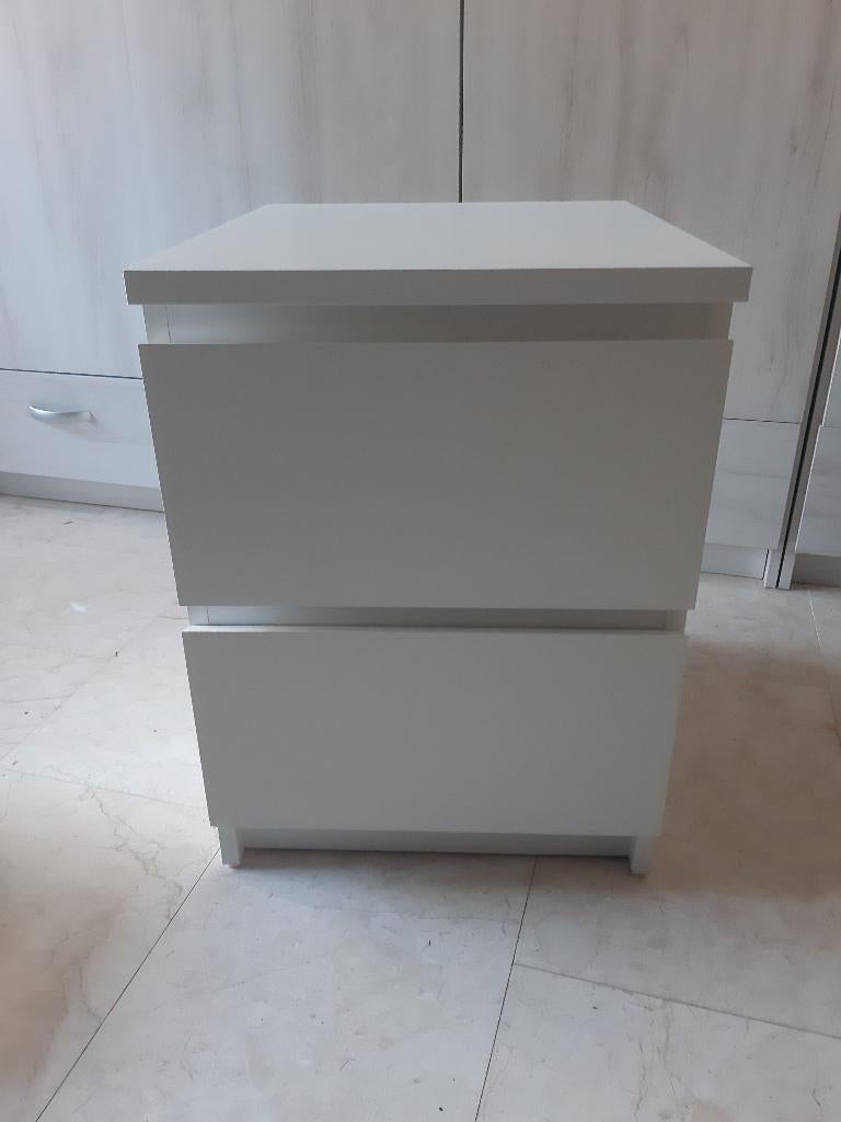 Ikea nachtkastje Malm wit, Huis en Inrichting, Ophalen, Overige materialen, Minder dan 45 cm, 55 tot 70 cm