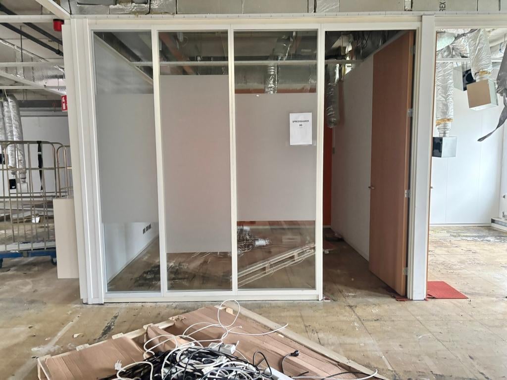 10 m1 cassette glaswand systeemwand – dubbel volglas wand, Ophalen, Gebruikt, 80 tot 120 cm, 160 cm of meer