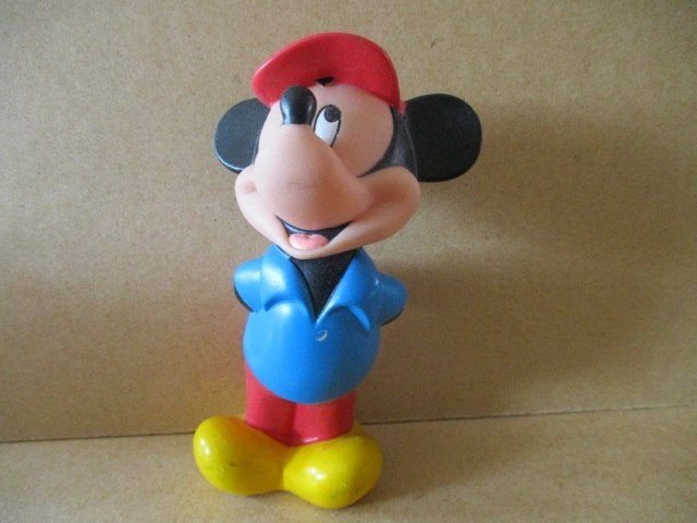 adv10193 mickey mouse piep figuur 1, Verzamelen, Ophalen, Mickey Mouse, Gebruikt, Beeldje of Figuurtje