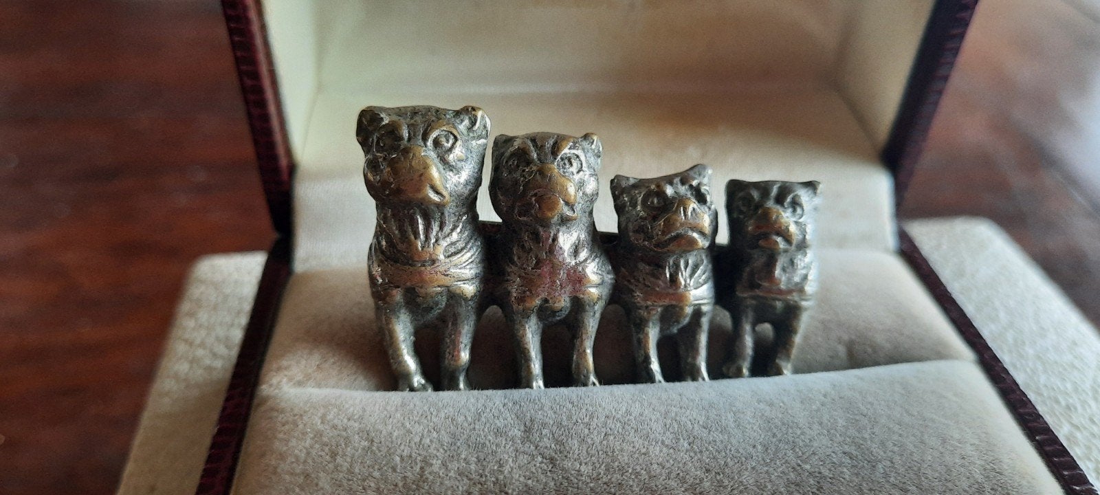 Unieke antieke bulldog broche - Duitsland 1920, Ges. Gesch., Ophalen of Verzenden, Broche