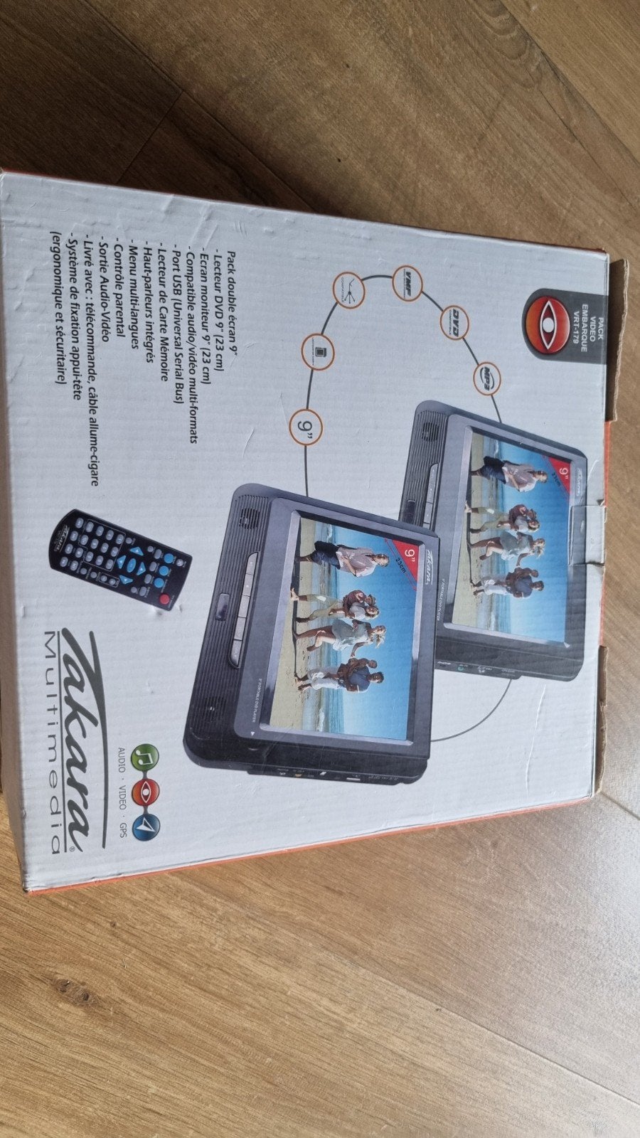 2 DVD scherm voor in auto, Takara VRT179, Audio, Tv en Foto, Dvd-spelers, Ophalen of Verzenden, Overige merken