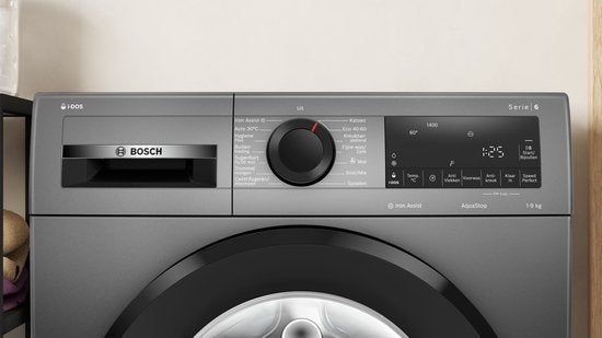 Bosch wasmachine WGG244FNNL Serie 6 met stoom - Grijs, Witgoed en Apparatuur, 1200 tot 1600 toeren, Minder dan 85 cm, BSH Huishoudapparaten