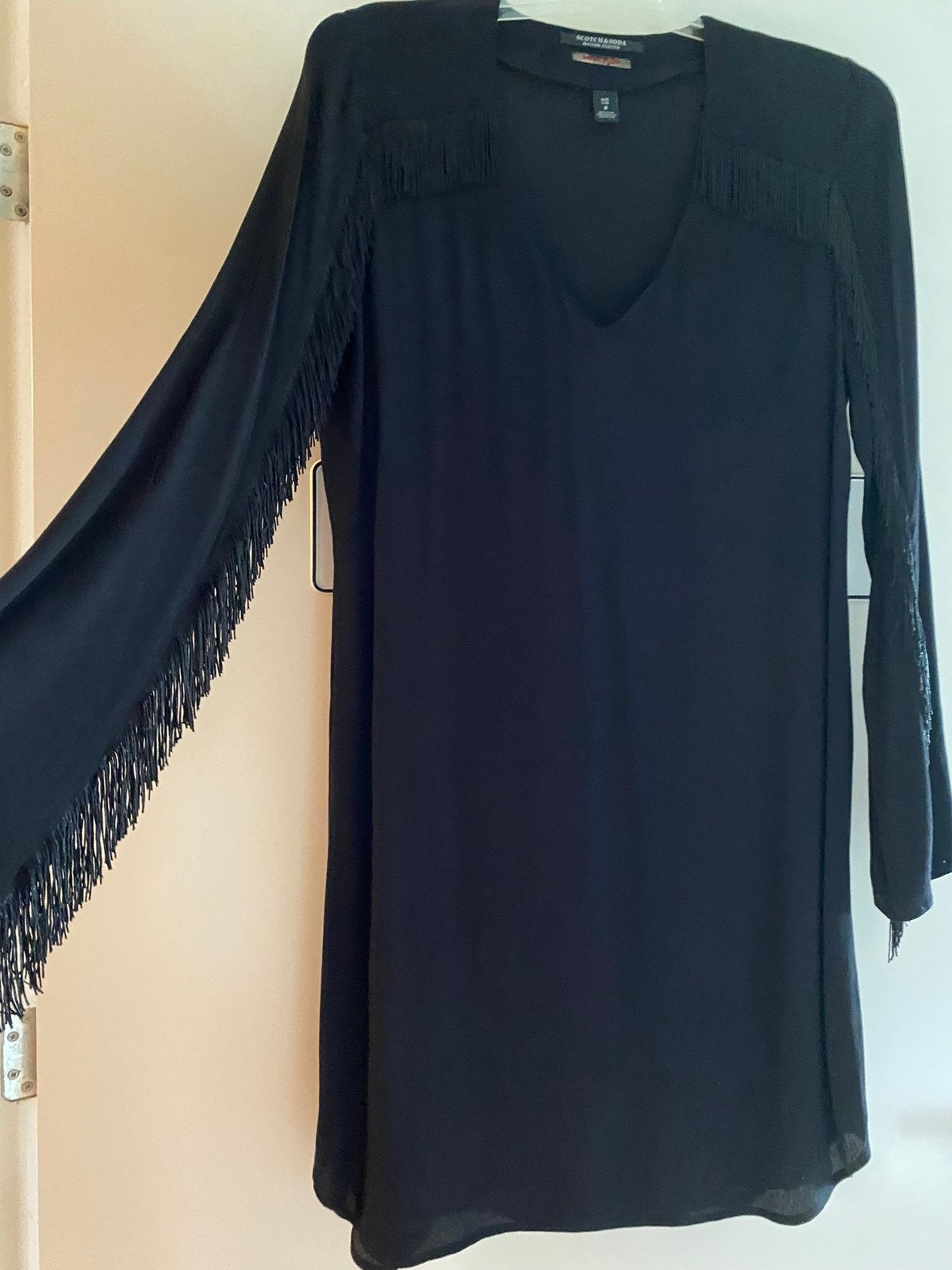 Zgan zwart jurkje scotch en soda 2=m, Kleding | Dames, Jurken, Ophalen of Verzenden, Zo goed als nieuw, Zwart, Boven de knie