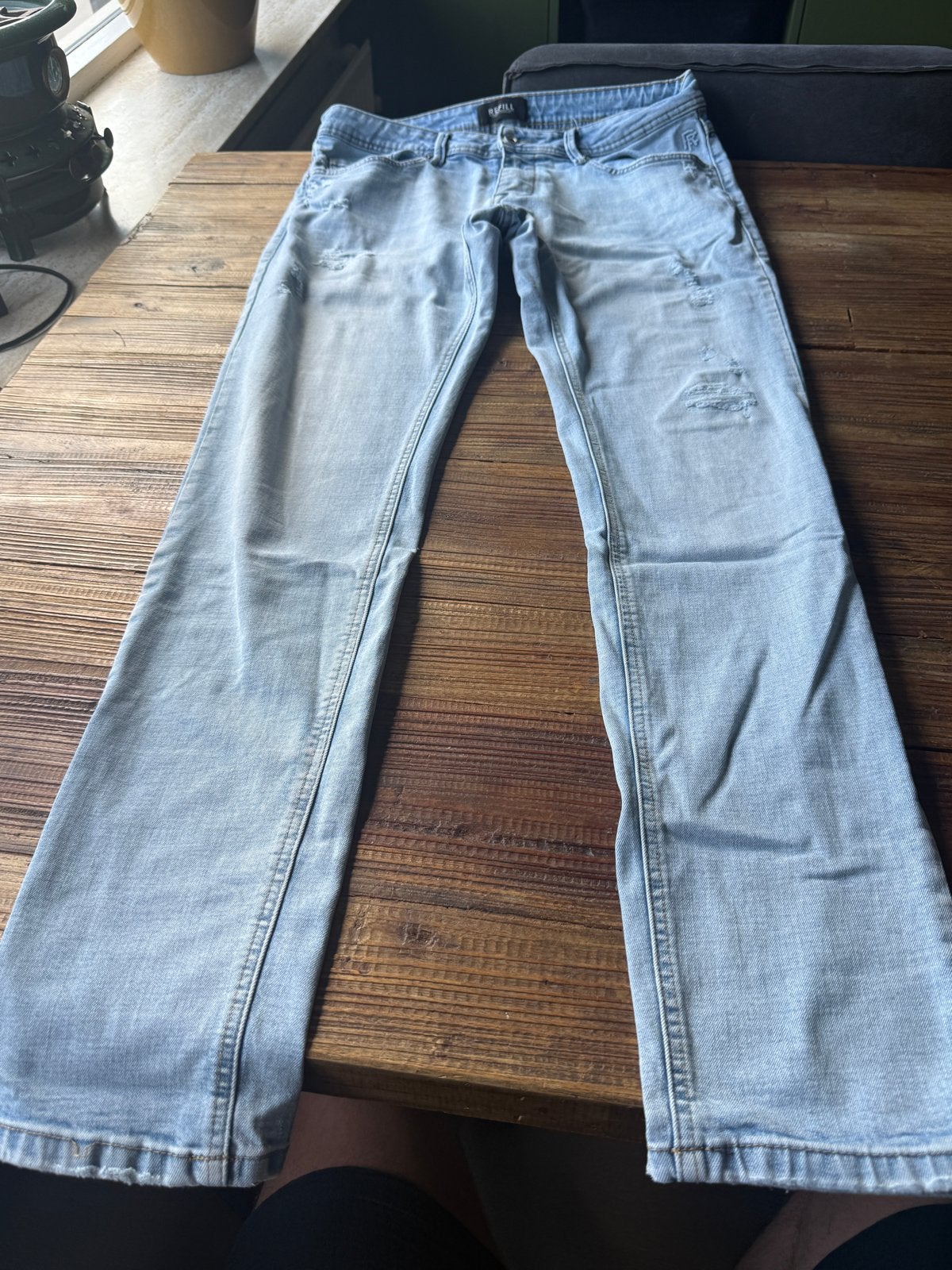 Refill Leroy Skinny Fit Jeans W34/L34 - Lichtblauw, Ophalen of Verzenden, Gedragen, Blauw, W33 - W34 (confectie 48/50)