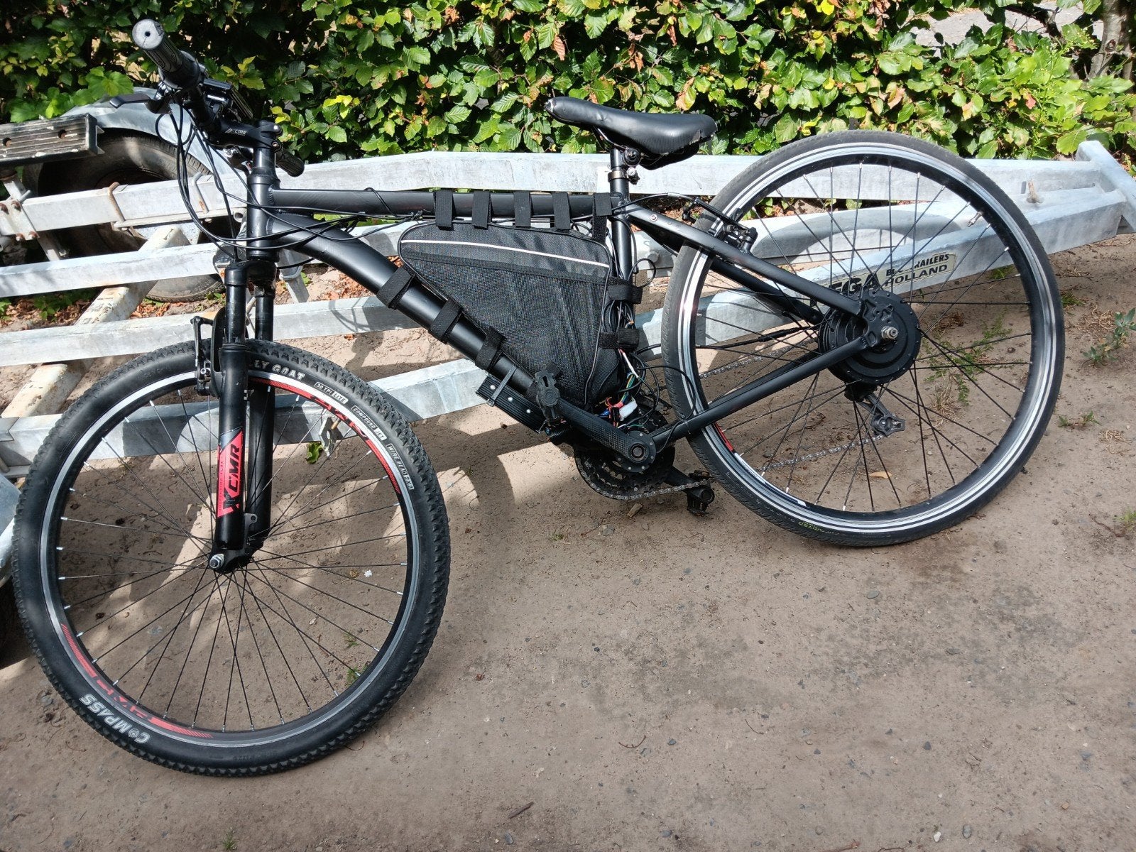 Elektrische fiets met conversiekit, Gebruikt, Vering, Velgrem, 53 tot 57 cm