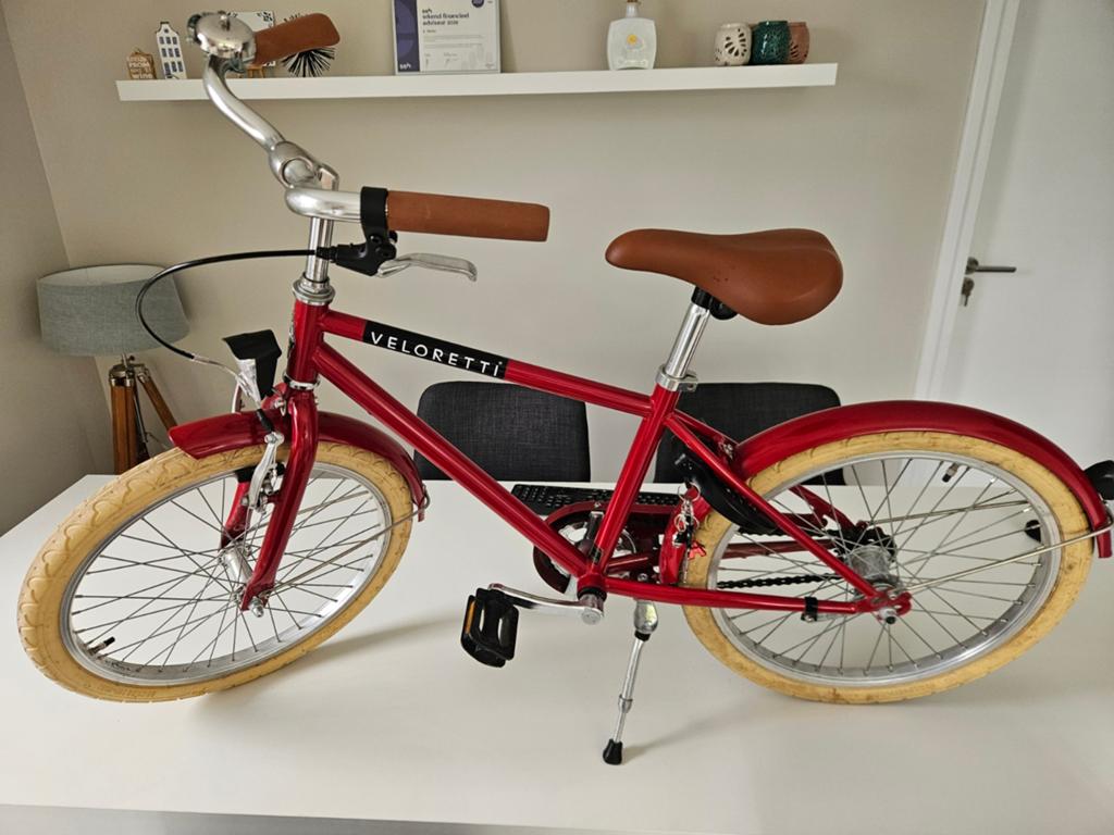 Veloretti Junior fiets 20 inch - Rood, Fietsen en Brommers, Ophalen, 20 inch of meer, Gebruikt, Velgrem