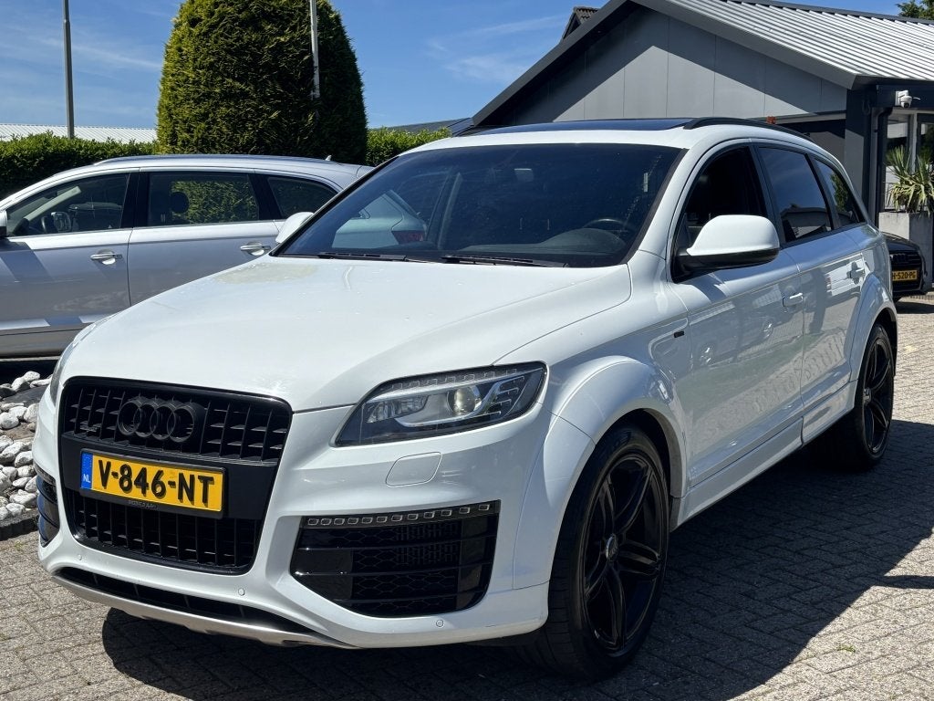 Audi Q7 3.0 TDI Grijs Kenteken Bedrijfsauto V12 Pakket Wit 2, Euro 5, Gebruikt, Zwart, Wit
