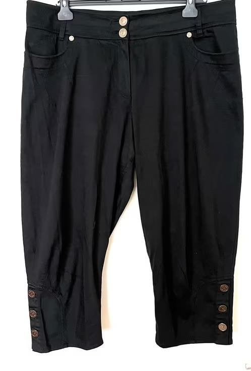Airfield zwarte pantalon/capri maat 46[v]