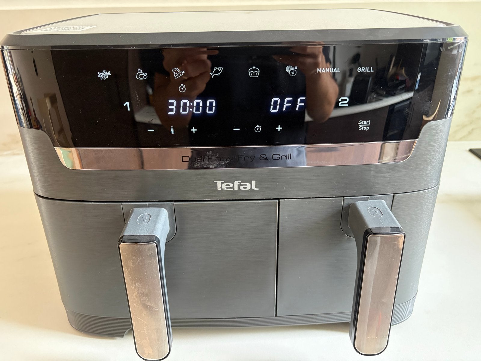 Tefal Dual Easy Fry & Grill Airfryer XXL - Zo goed als nieuw, Ophalen of Verzenden, Zo goed als nieuw, Airfryer XXL, 1500 gram of meer