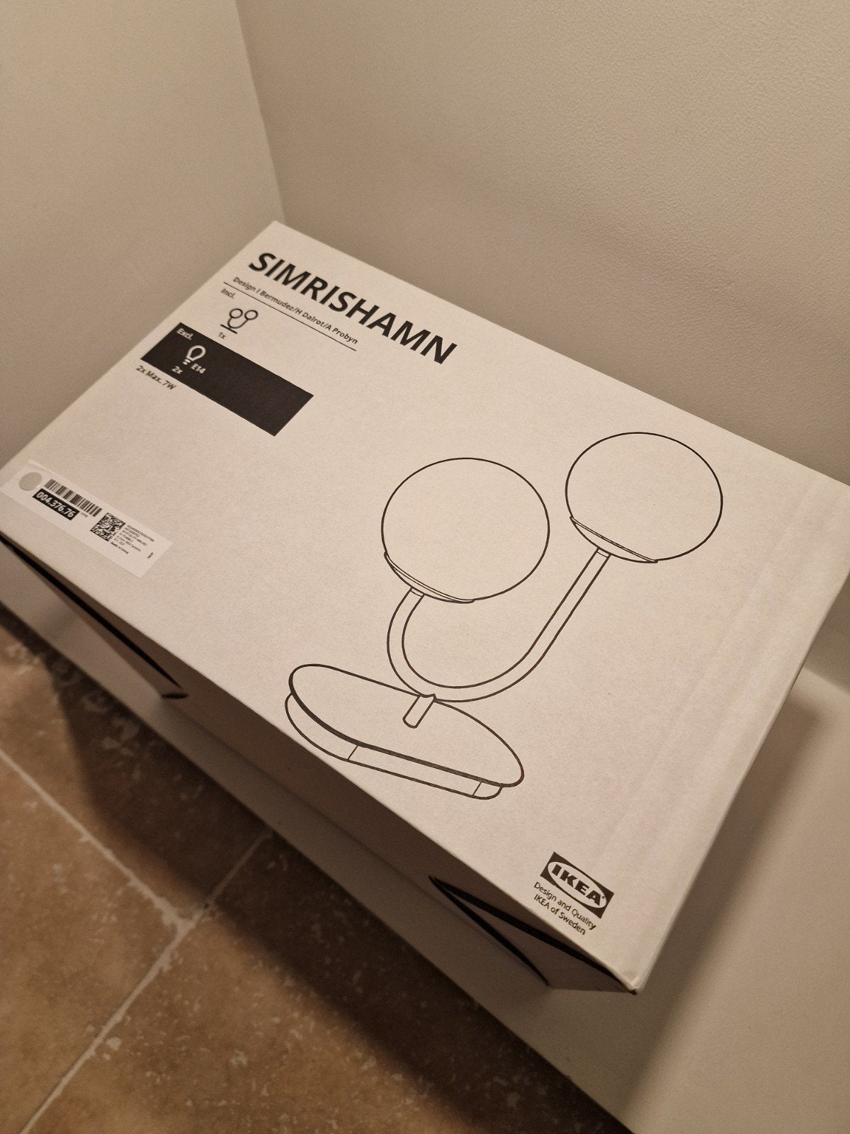 IKEA Simrishamn Tafel Lamp chrome / Retro Space Age, Art deco, E14 (klein), Nieuw, Ophalen of Verzenden