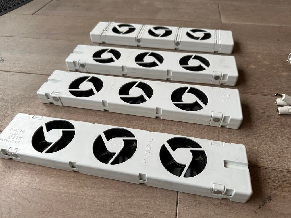 Speedcomfort radiatorventilator 4 stuks, Witgoed en Apparatuur, Ventilatoren, Ophalen of Verzenden, Gebruikt, Radiatorventilator