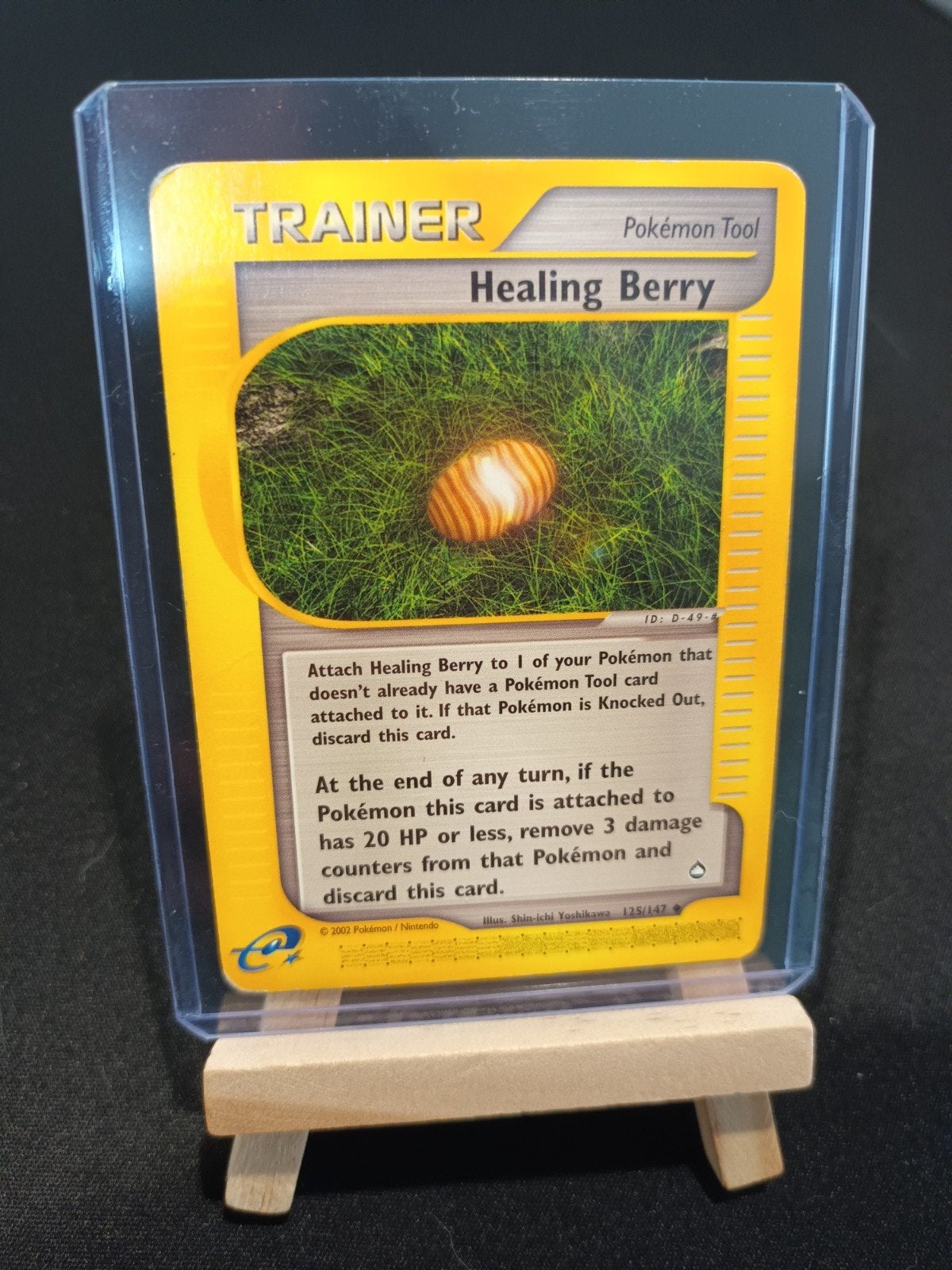 Pokémon Healing Berry 125/147 - Aquapolis Set - WOTC (LP), Ophalen of Verzenden, Gebruikt, Losse kaart