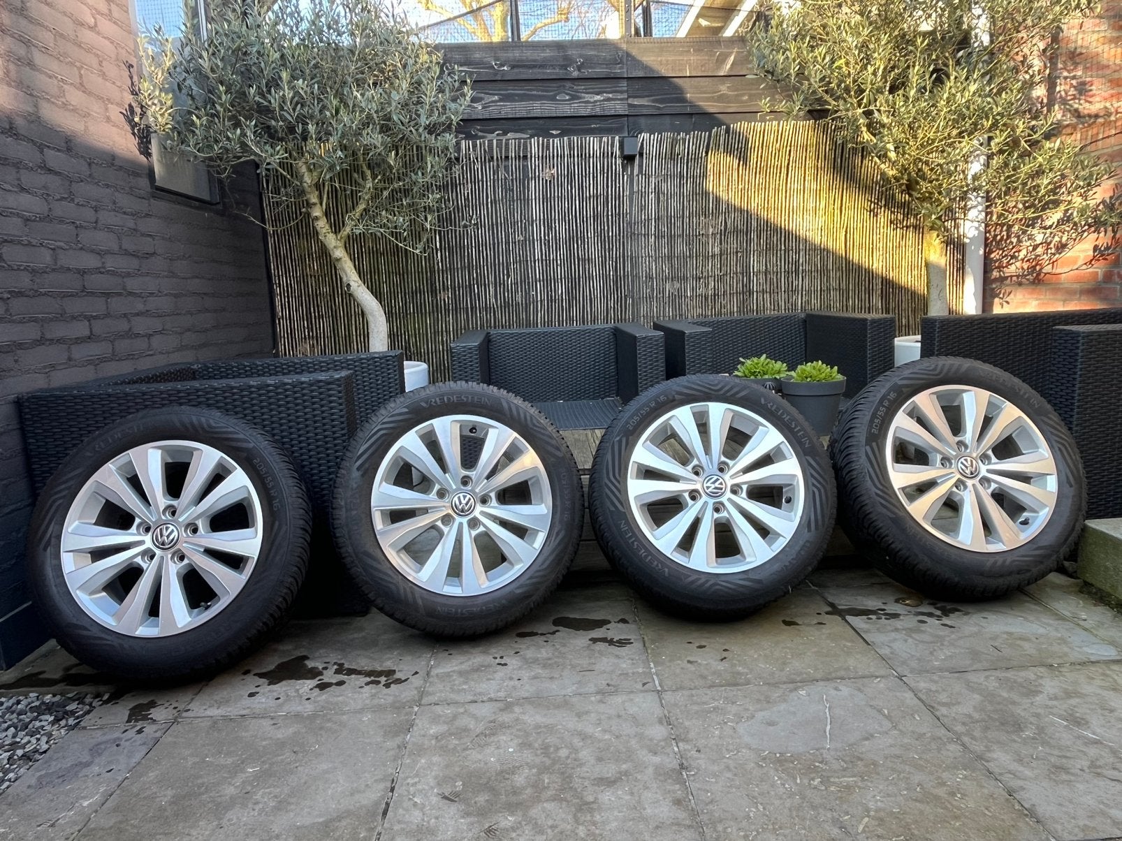 Golf 7/7.5 velgen 16” allseason vredestein zgan! Origineel, Auto-onderdelen, Ophalen, 16 inch, Banden en Velgen, 205 mm