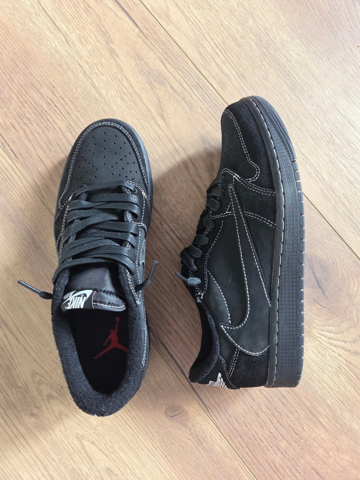 Travis Scott x Air Jordan 1 Low 'Black Phantom'.maat 43, Zwart, Nieuw, Ophalen of Verzenden, Sneakers of Gympen