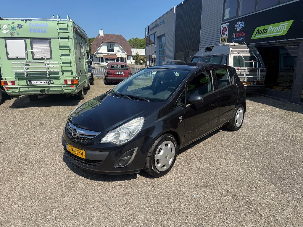 Opel Corsa 1.2 16V 5D 2012 Zwart, Airco, Cruise, Voorwielaandrijving, Euro 5, 4 cilinders, 1229 cc