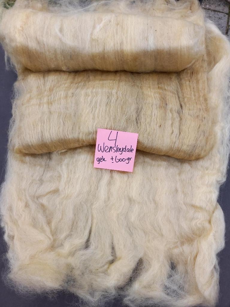 nr 4 Gekaarde wol kaardvlies van een Wensleydale, Hobby en Vrije tijd, Overige Hobby en Vrije tijd, Nieuw, Ophalen of Verzenden