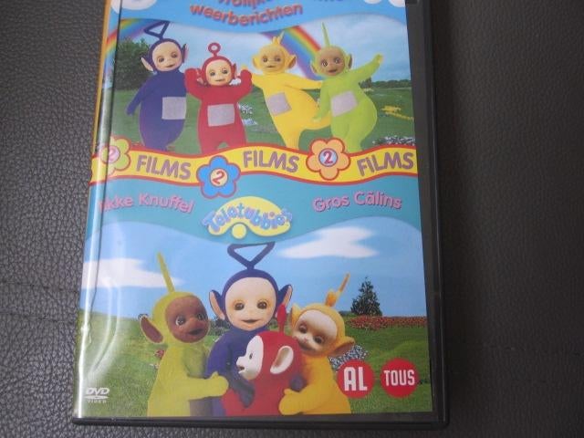 2 teletubbies films/ dikke knuffel en vrolijke weerbericht, Alle leeftijden, Poppen, Boxset, Ophalen of Verzenden