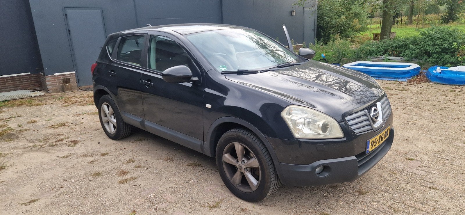 Nissan Qashqai 2.0 4WD 2007 Zwart pano leer navi 4x4 vol opt, 4 cilinders, Zwart, Handgeschakeld, Vierwielaandrijving