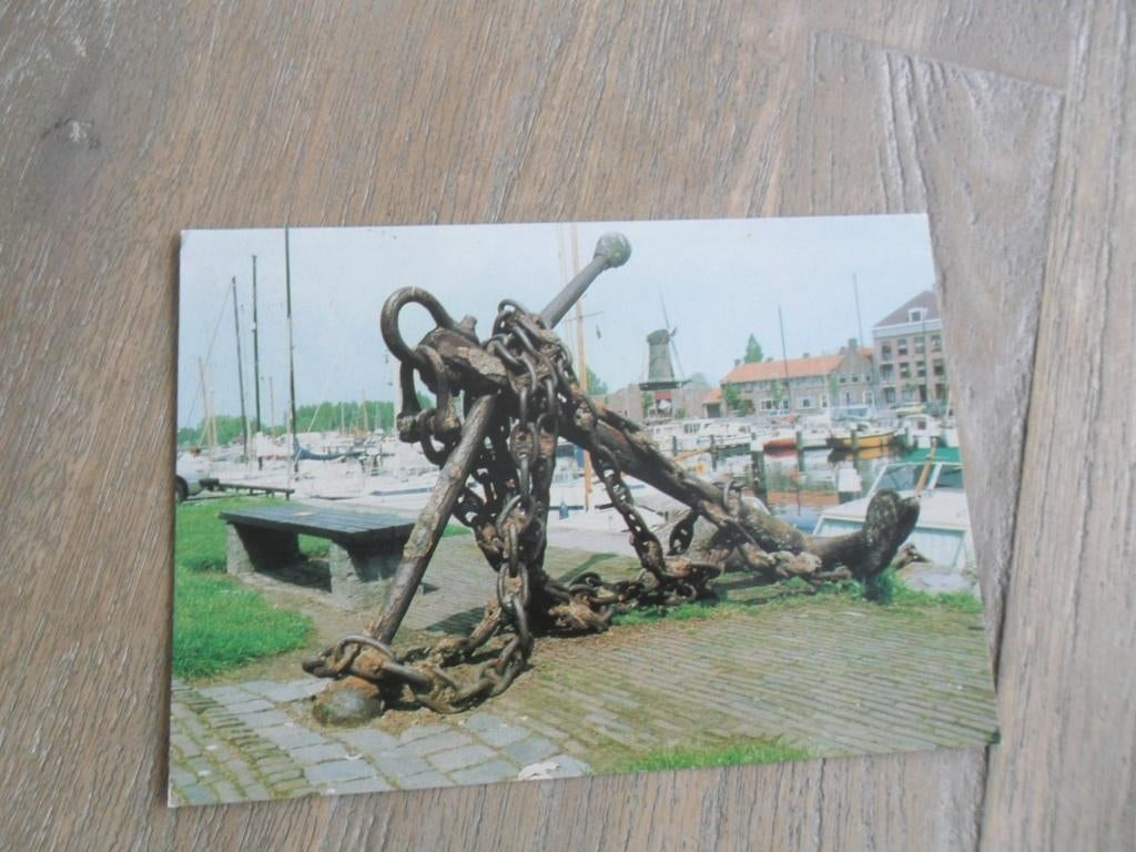 Hellevoetsluis, scheepsanker bij jachthaven 1988, Ophalen of Verzenden, 1980 tot heden, Gelopen, Noord-Brabant