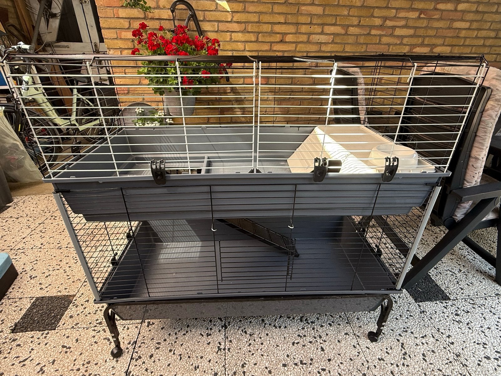 Ferplast Knaagdierkooi Vital 120 - Twee Verdiepingen, Ophalen, Kooi, 110 cm of meer, Zo goed als nieuw
