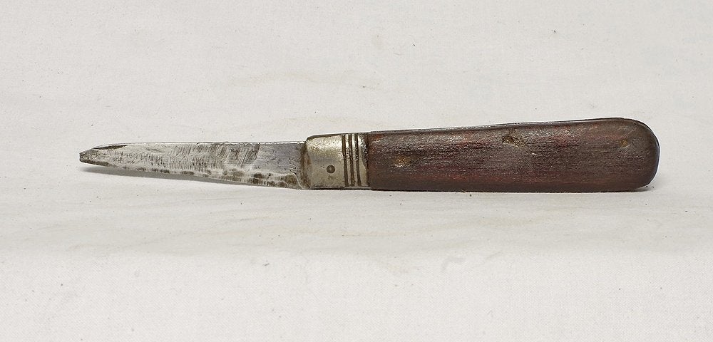 Oud zakmes met houten handvat, Ophalen of Verzenden