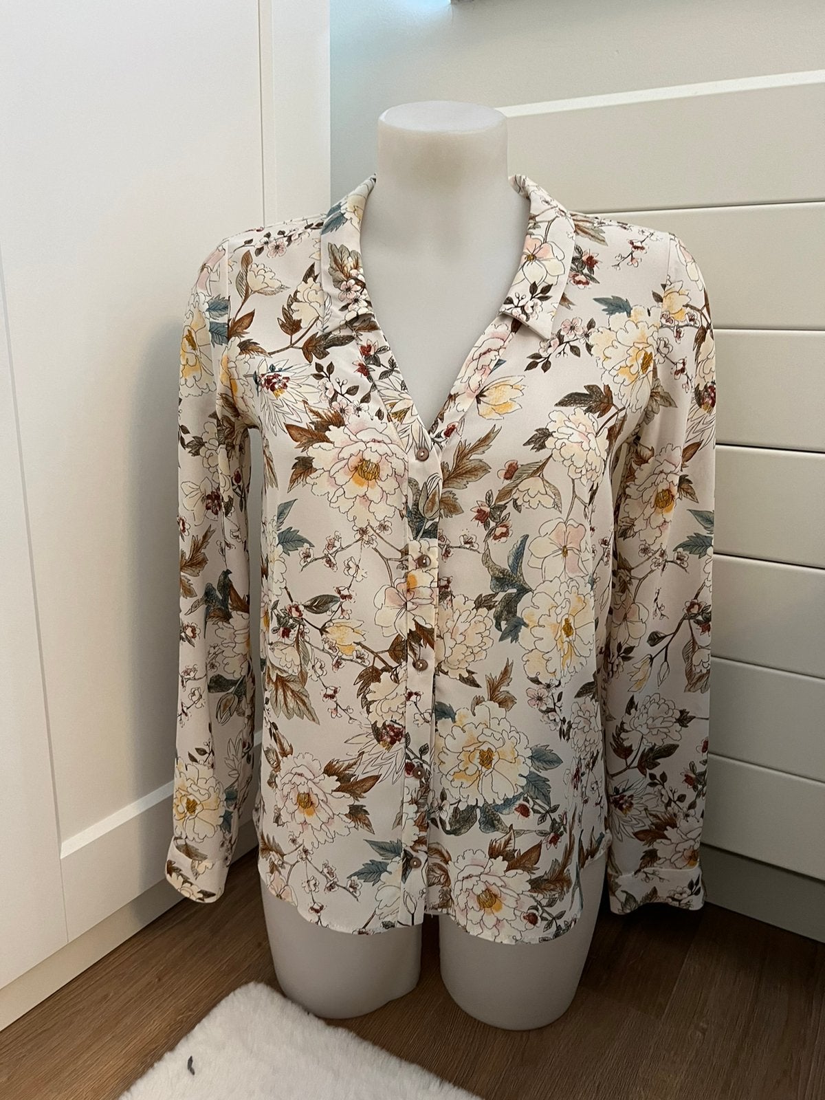 Blouse met bloemen/ZARA/XS, Ophalen of Verzenden, Zo goed als nieuw, Maat 34 (XS) of kleiner