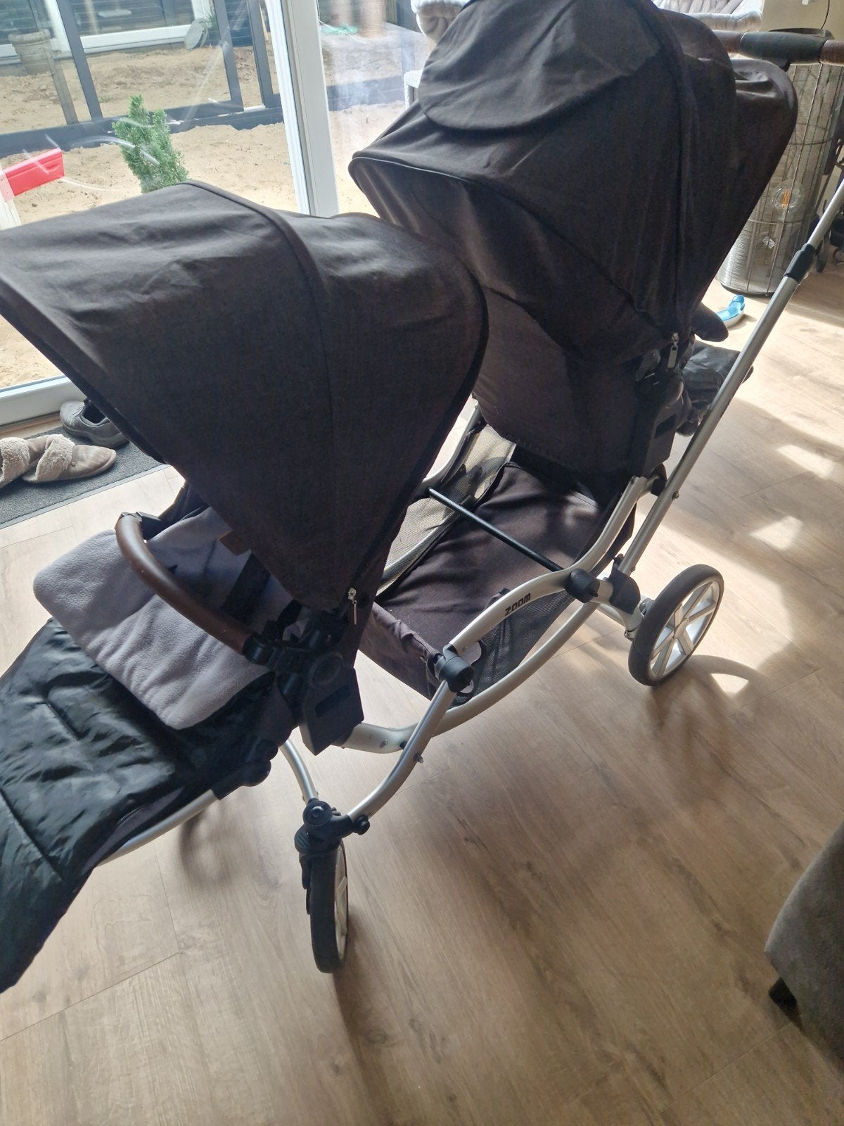 ABC Design Zoom tweelingwagen met winterzakken, Gebruikt, Duowagen, Ophalen, Kinderwagen