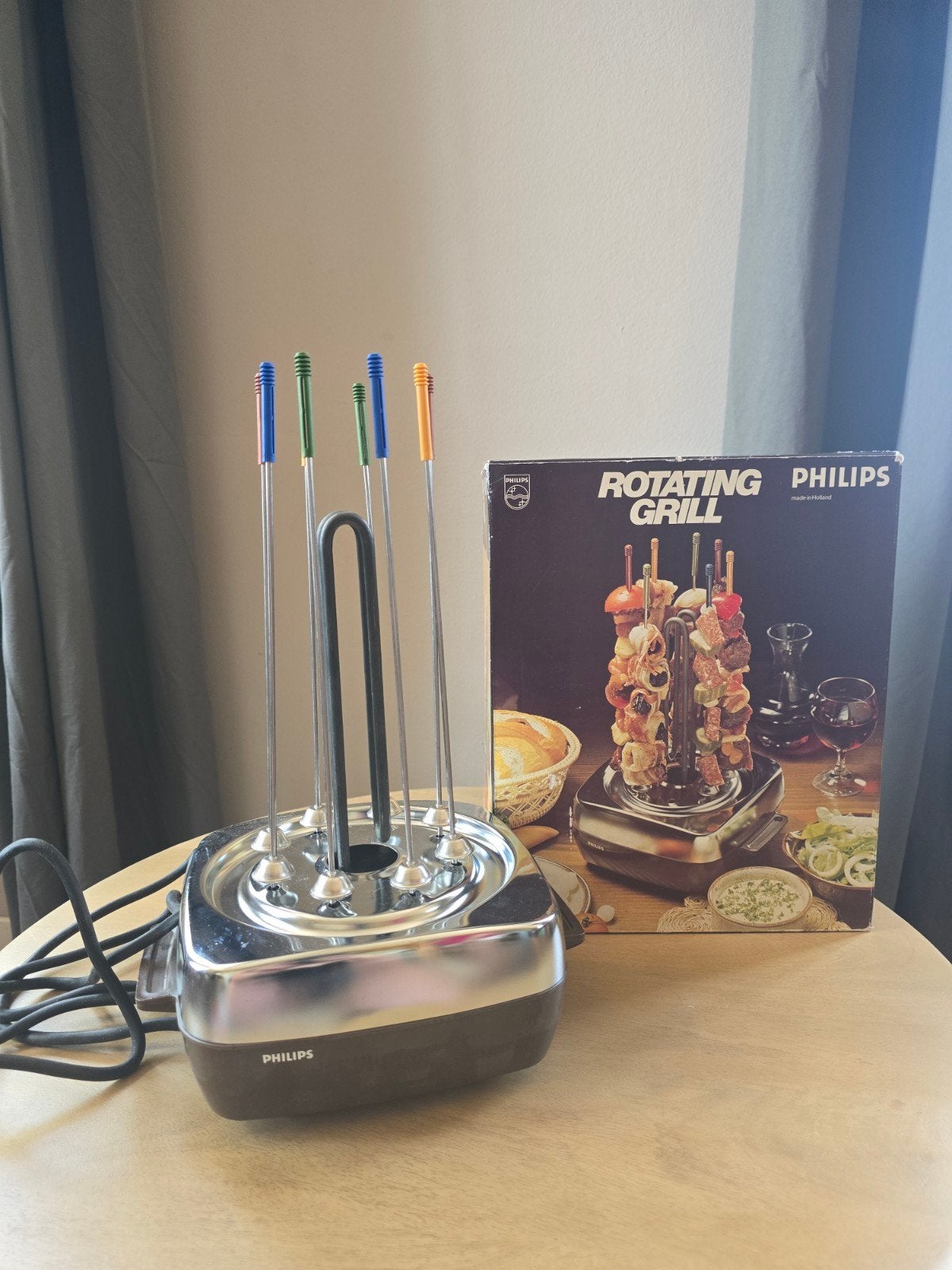 Philips Spies-Grill HD4151 - Vintage Roterende Grill, Ophalen of Verzenden, Zo goed als nieuw
